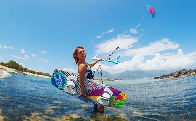 Susi Mai with Cabrinha SIREN 2013 kite and board