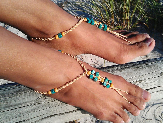 Gelang Bracelets - Square Beads Barefoot Sandal